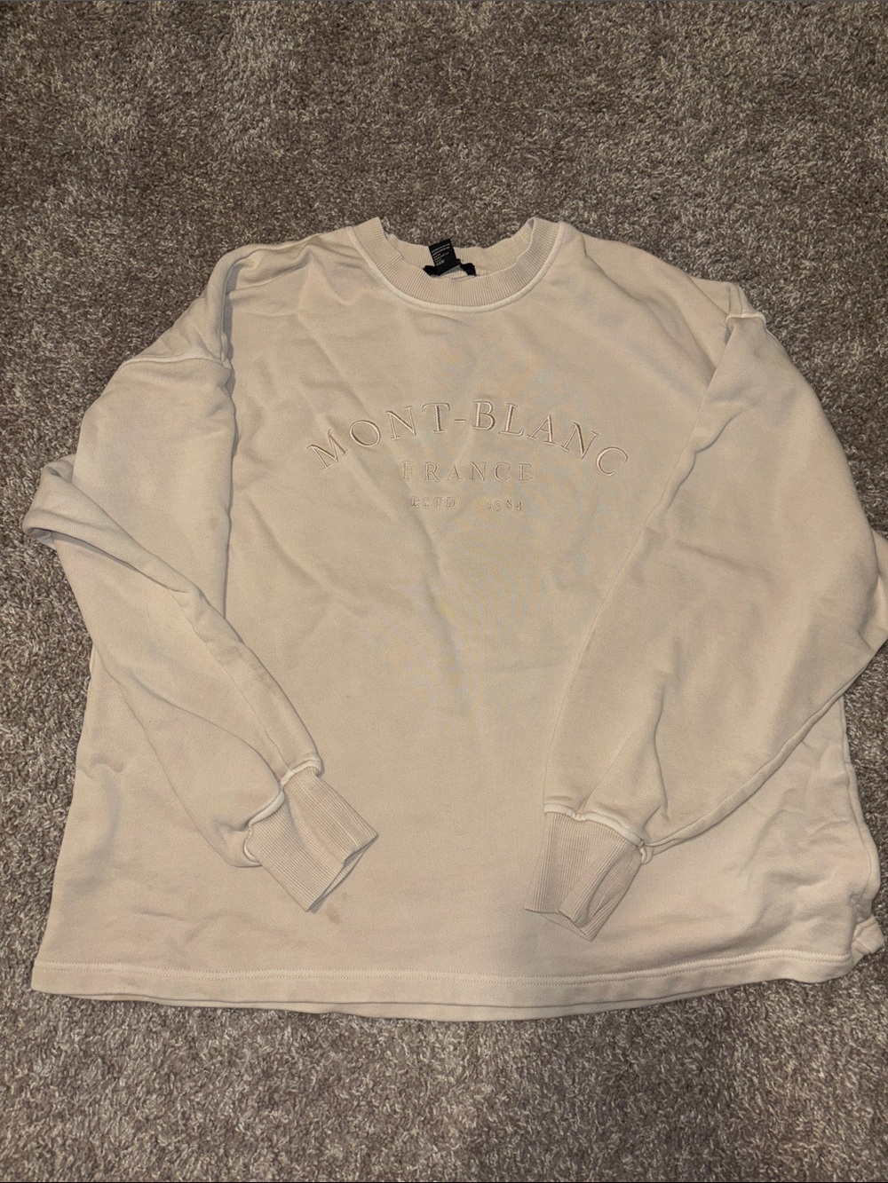 Mont-Blanc logo Cream crewneck
